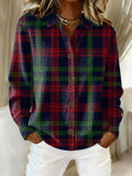 Tess – Geruite hoodieblouse