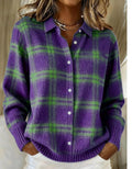 Maria – Zachte hoodieblouse met ruitpatroon