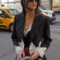 Lydia Lace-paneled Suit and Dress Set