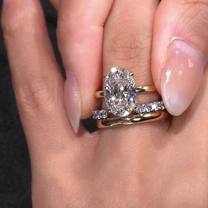 Elegant European Style Stacked Zirconia Diamond Ring