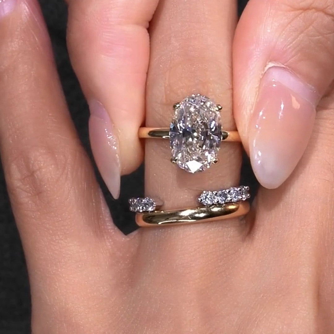 Elegant European Style Stacked Zirconia Diamond Ring
