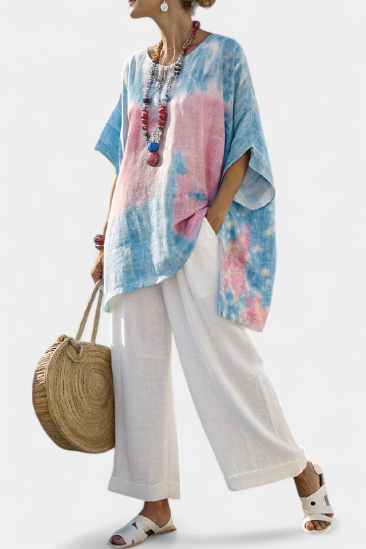 Vantrel Reed Vantrel | Comfortable Relaxed Linen Top & Striped Bamboo Pants – The ...