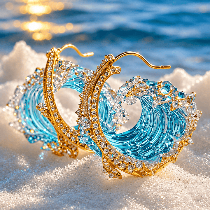 Ocean's Oath Gold Earrings