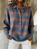Mira – Zachte hoodieblouse met ruitpatroon
