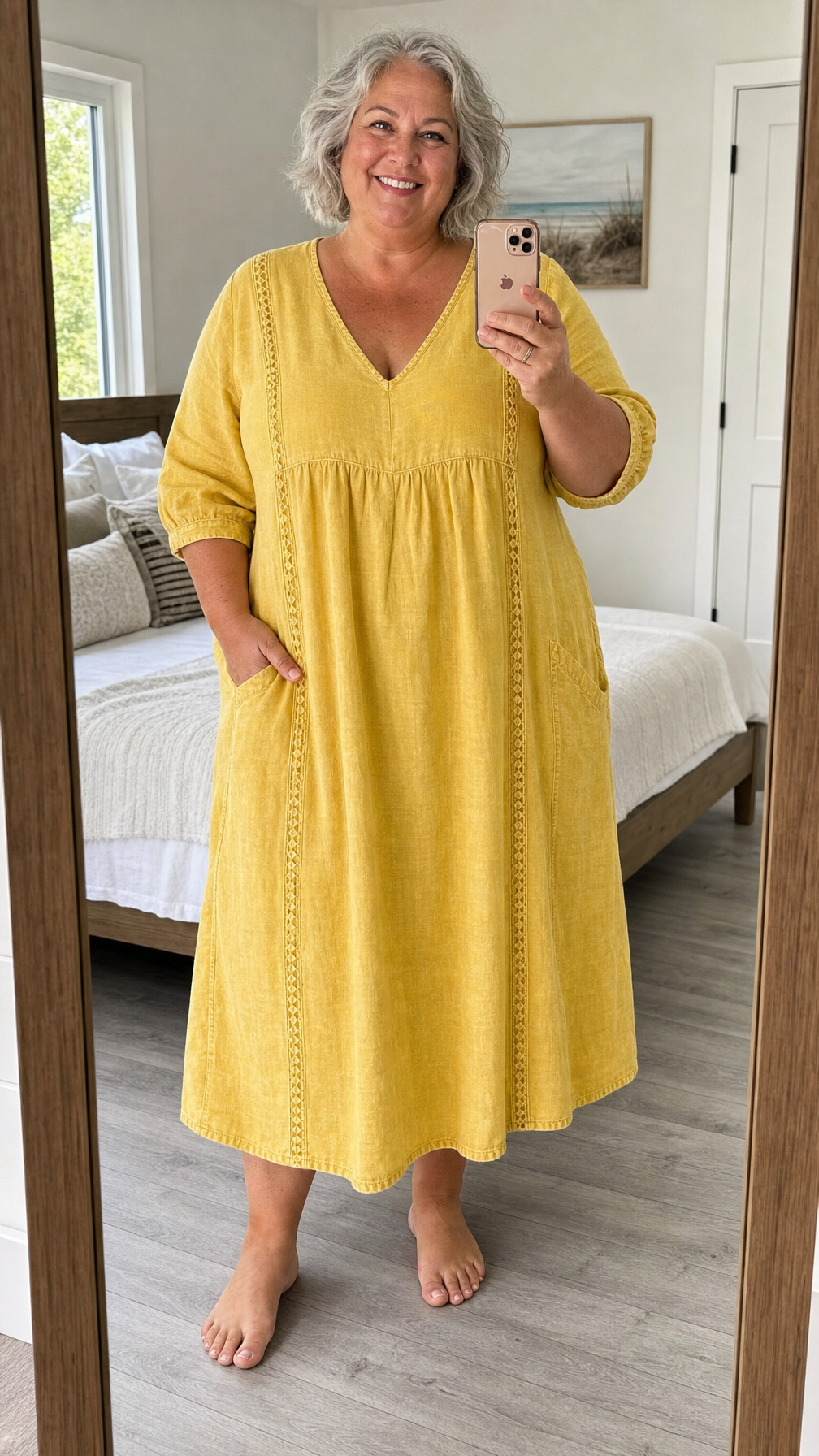 Juliette I Vestido maxi elegante com corte evasê