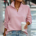 Jenica | Sudadera elegante de media cremallera
