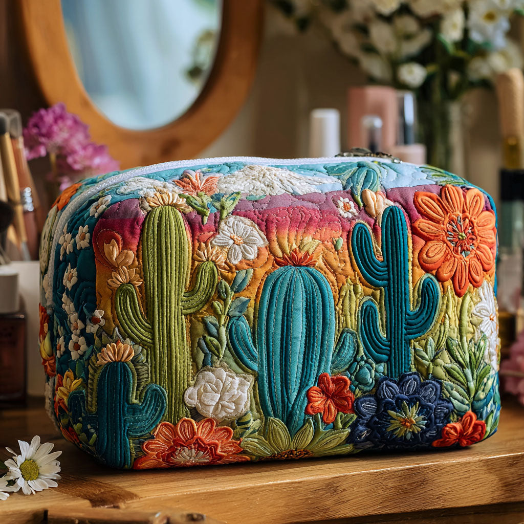Zola | Trousse de toilette matelassée cactus
