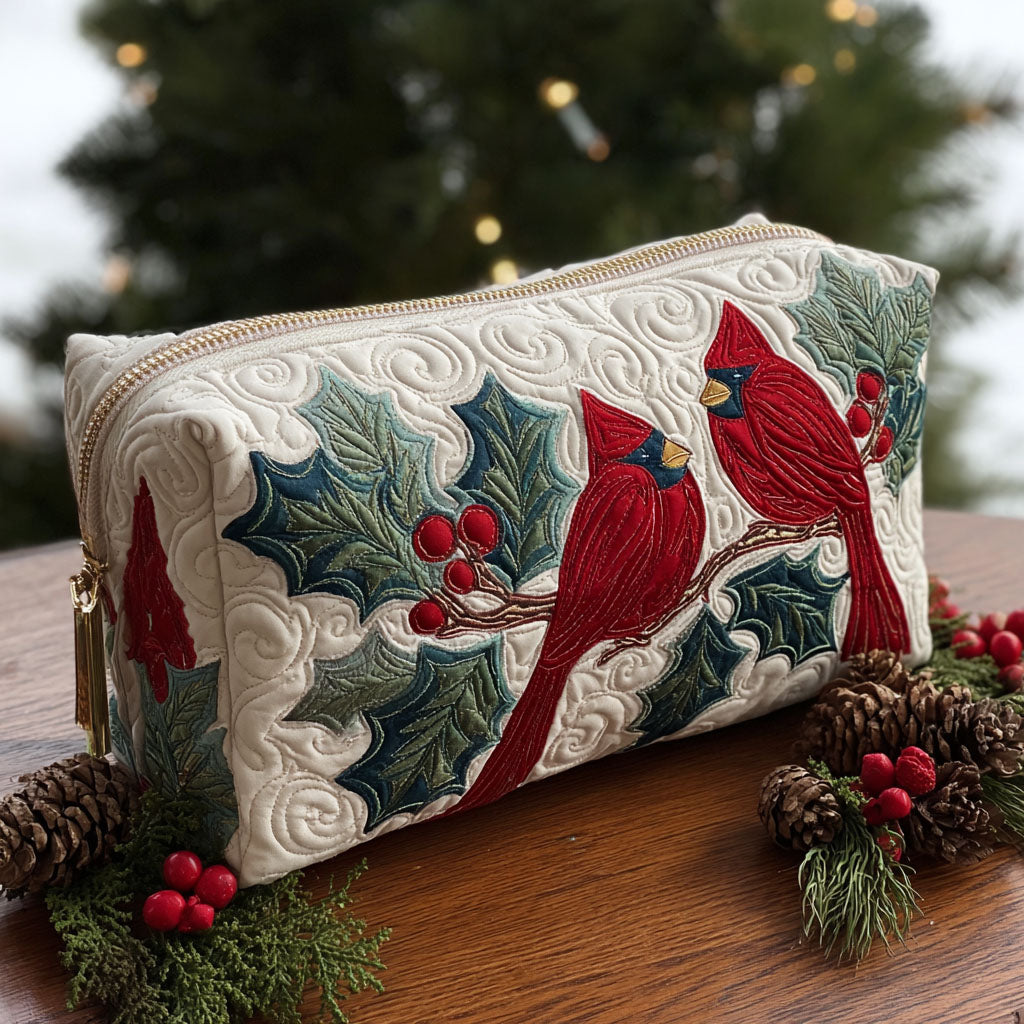 Violet | Trousse de toilette matelassée fantaisie rouge