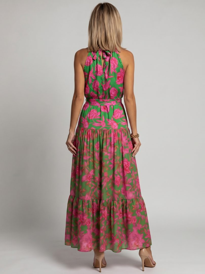 Rowen | Vestido midi drapeado frente única