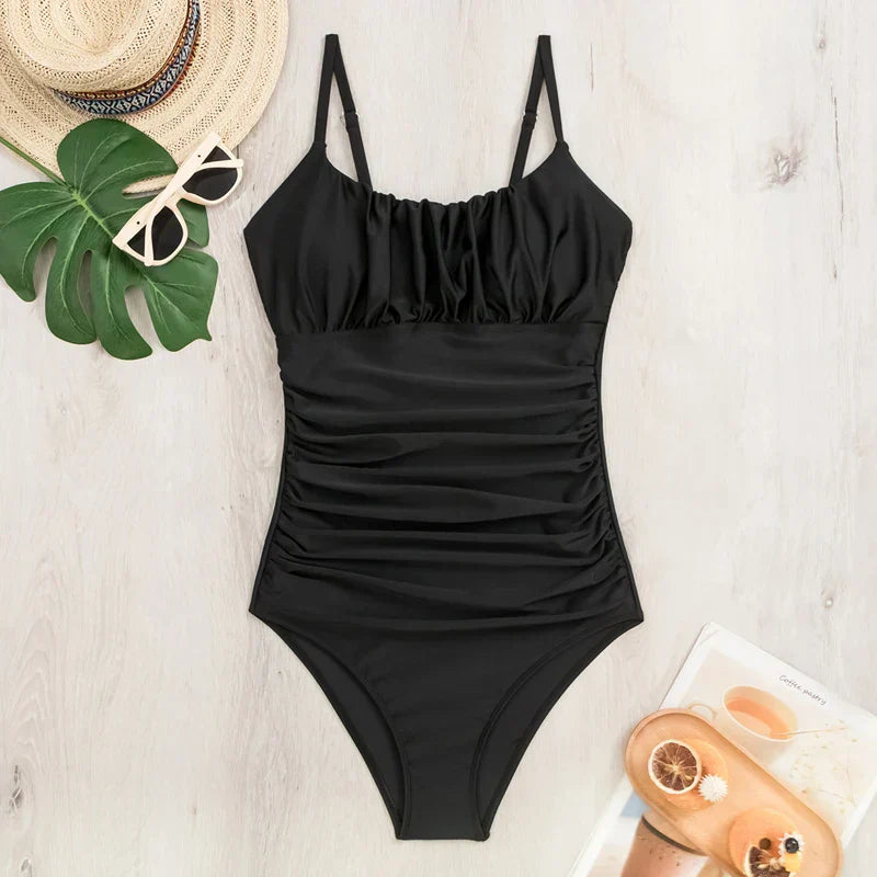 Leona | Tu elegante monokini negro con control de abdomen
