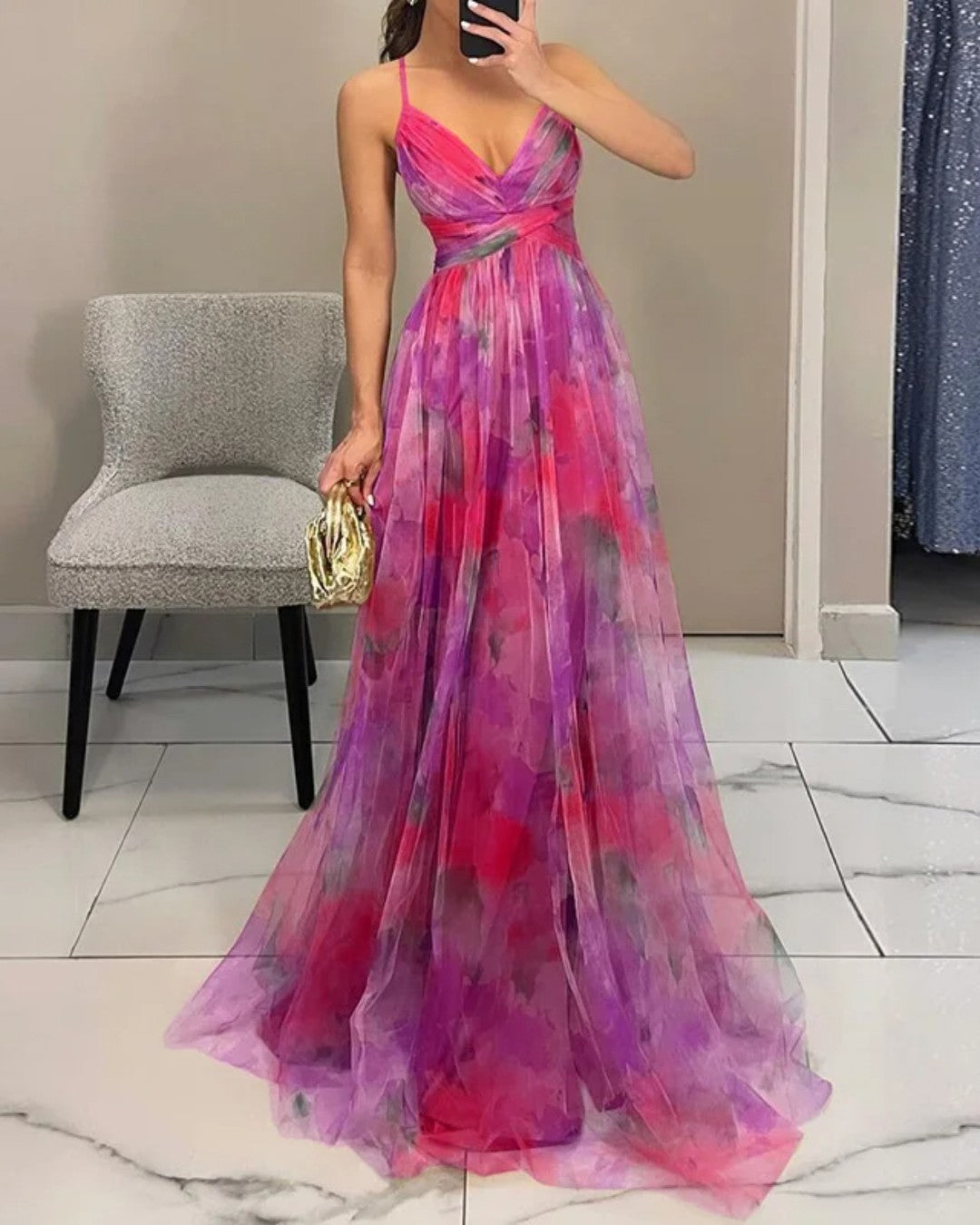Marbella | Vestido maxi con tirantes finos
