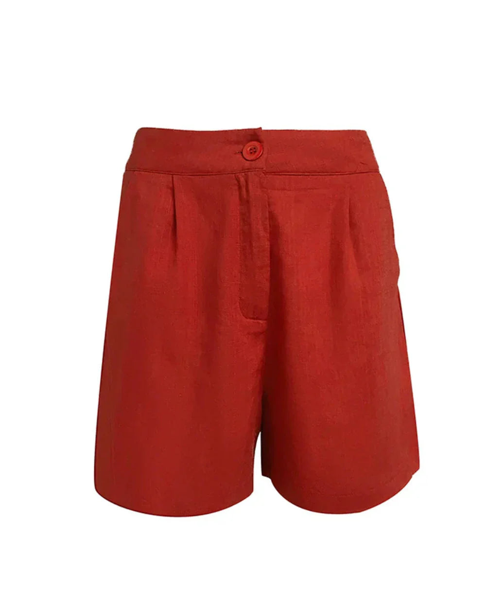 Conjunto de blusa com decote em V e shorts de linho Lila