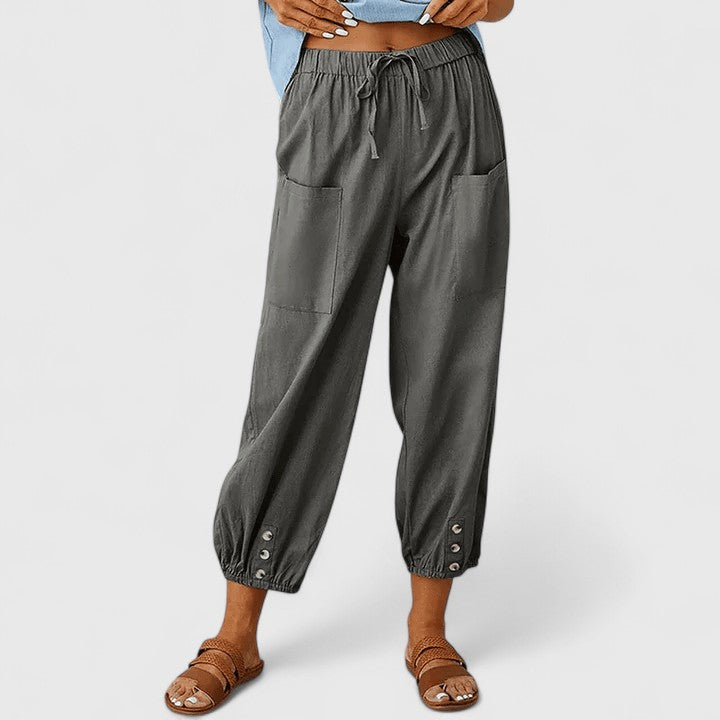Jolie | Verfijnde broek met wijde pijpen