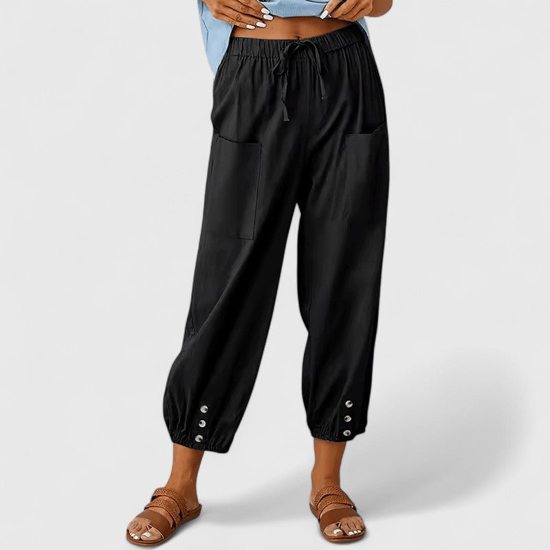 Jolie | Verfijnde broek met wijde pijpen