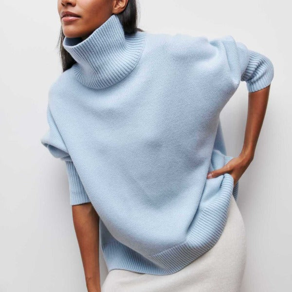 Elena™ | Suéter de punto con cuello alto relajado