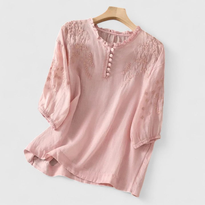 Vasilene | Elegante blouse met knoopsluiting aan de voorkant