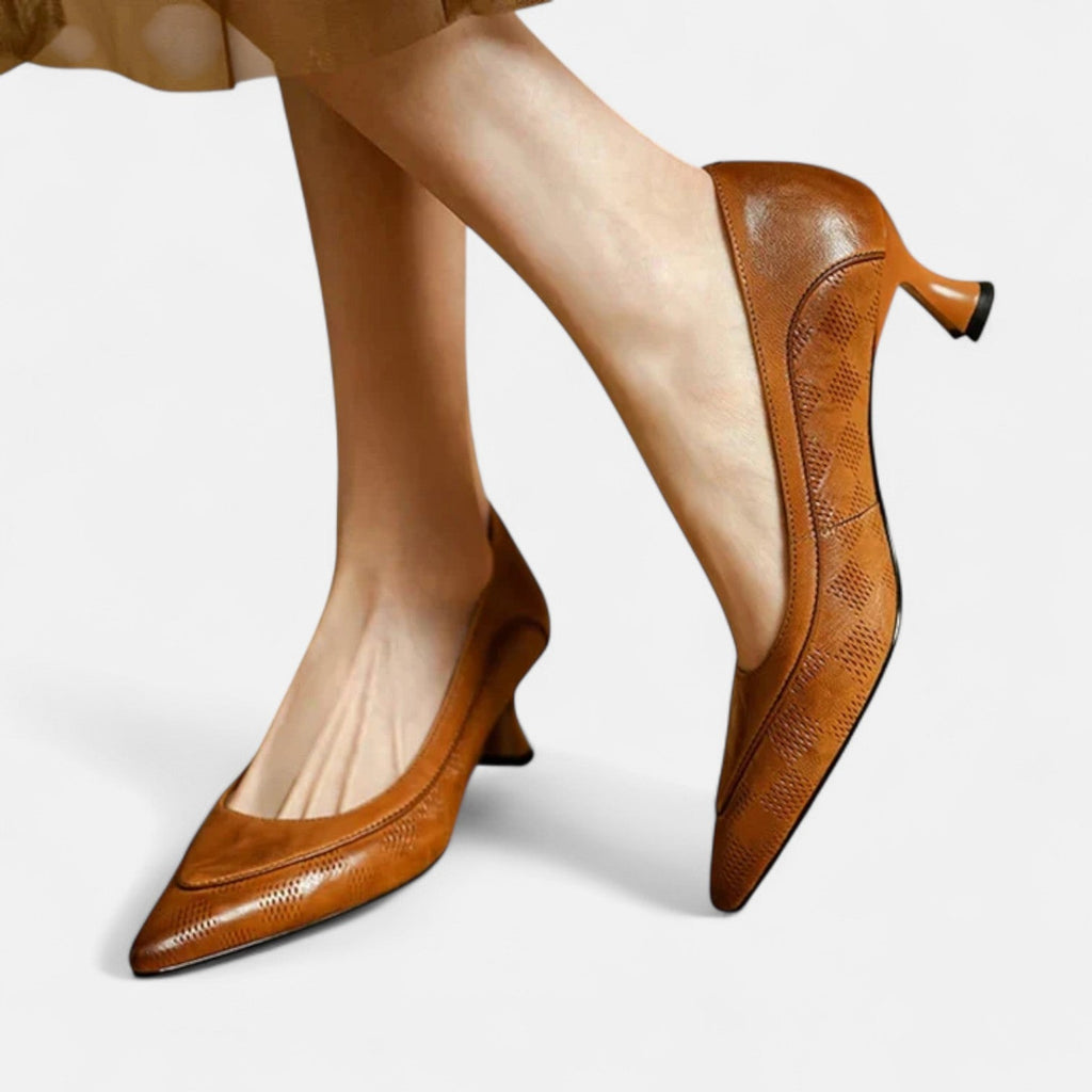 Sapatos de salto de couro Amara