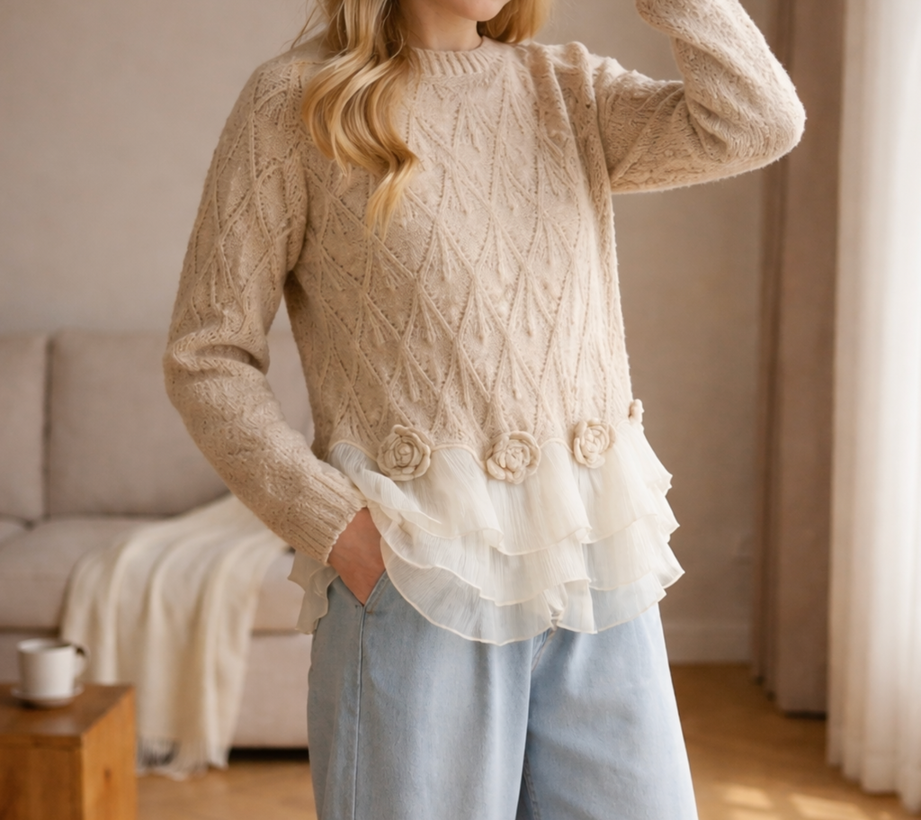 Taylor - Cardigan con volant