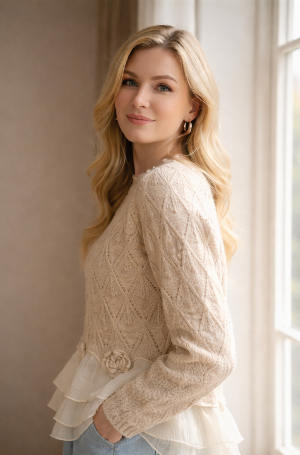 Taylor - Cardigan con volant