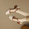 Scarpe Isava con tacco medio in vera pelle