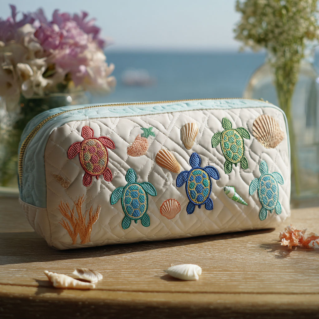 Mabel | Ocean Dreams Quilted Cosmetic Bag