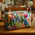 Bette | Trousse de toilette matelassée floraison du désert