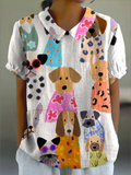 Tilly | Overhemd met hondenprint