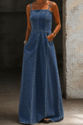 Savannah | Robe longue vintage en jean