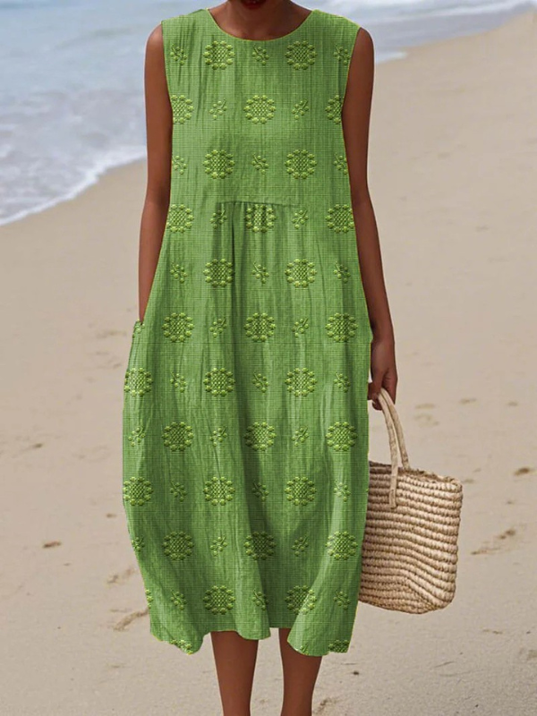 Vestido midi bordado de Rose