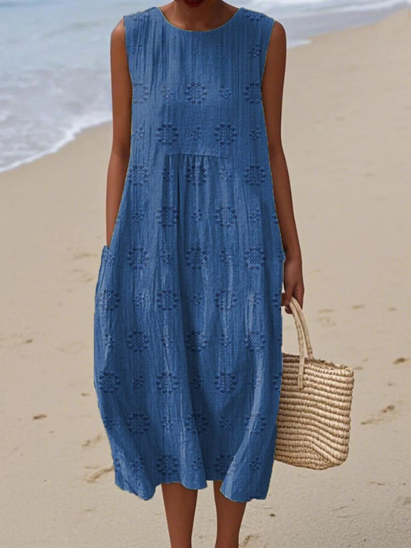 Rose Robe midi brodée