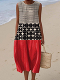 Jane colorblock midi-jurk
