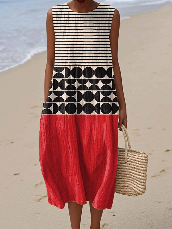 Robe midi à blocs de couleurs Jane