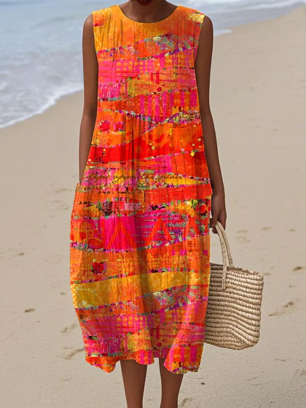 Vestido Midi Pôr do Sol Faye