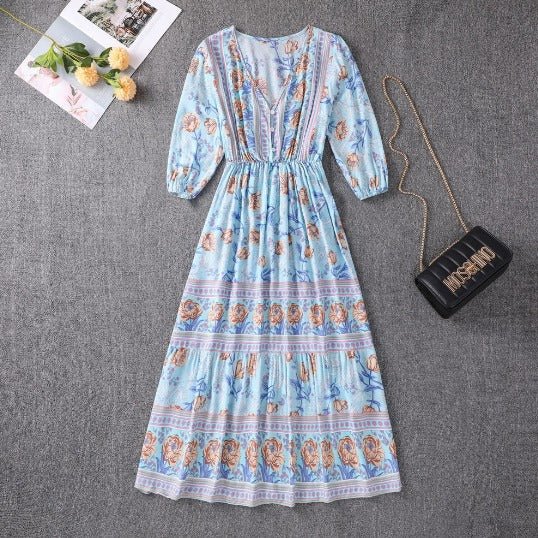 Marino | Vestido bohemio costero