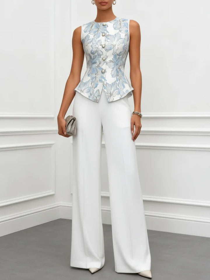 Conjunto de Camisola de Satén y Pantalones Sophia