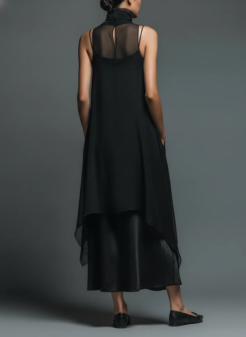 Conjunto Vestido Slip Celeste