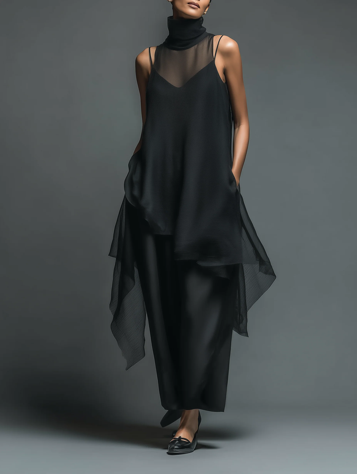 Conjunto Vestido Slip Celeste