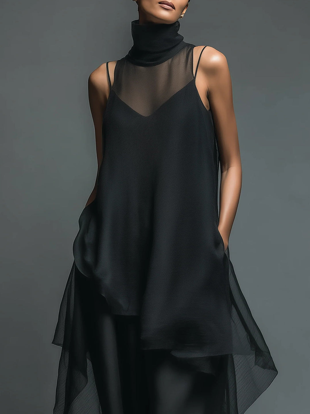 Conjunto Vestido Slip Celeste