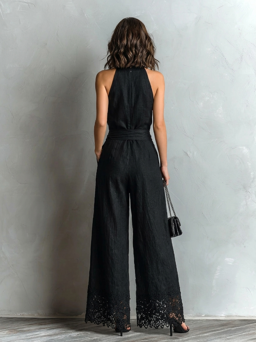 Conjunto de chaleco halter Lila