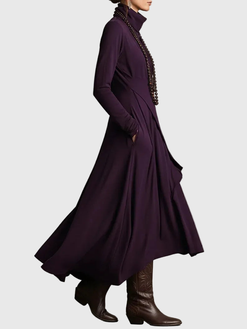 Violet | Abito lungo plissettato
