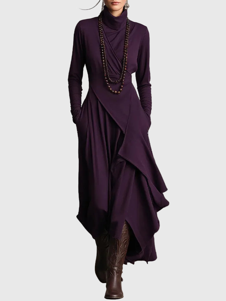 Violet | Abito lungo plissettato