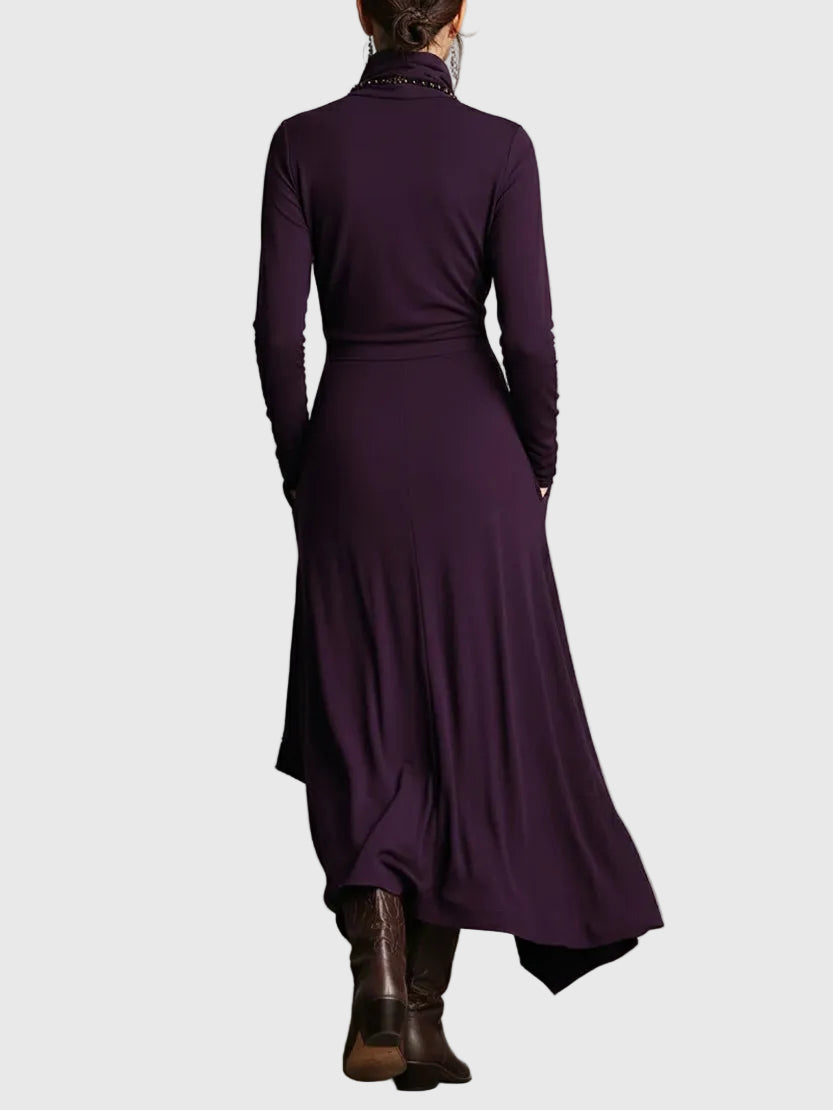 Violet | Abito lungo plissettato