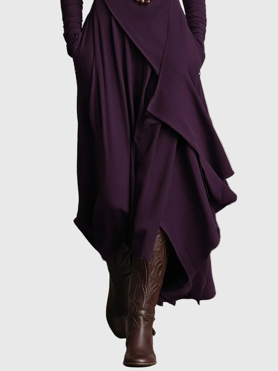 Violet | Vestido largo plisado