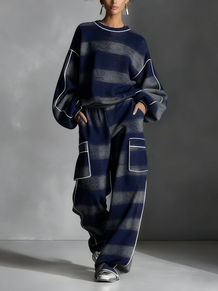 Conjunto de Sudadera a Cuadros y Pantalones Avery