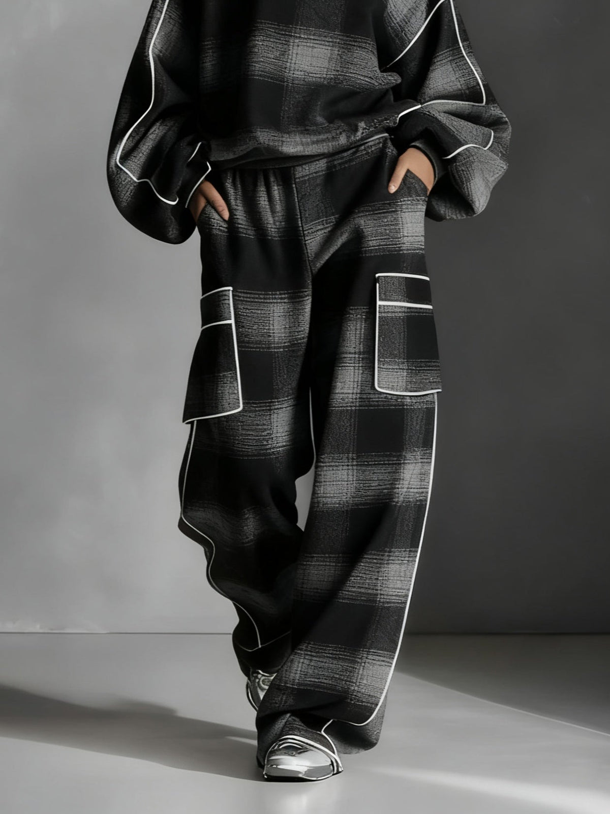 Grayden Plaid Sweatshirt and Pants Set