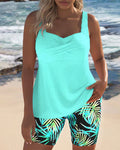 Daphne - Conjunto de tankini canelado que valoriza a silhueta