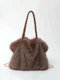 Karin | Sac cabas à bandoulière en velours doux