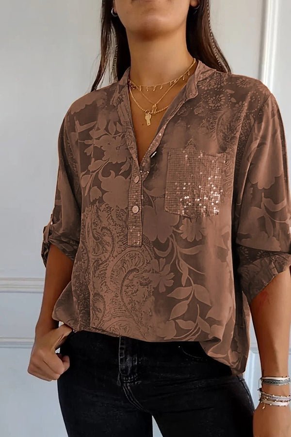 Pauline | Top elegante com lantejoulas