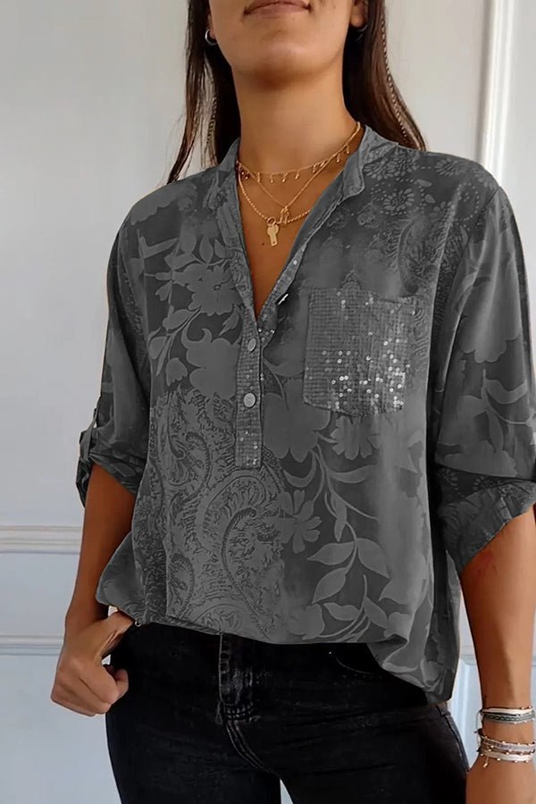 Pauline | Top elegante com lantejoulas