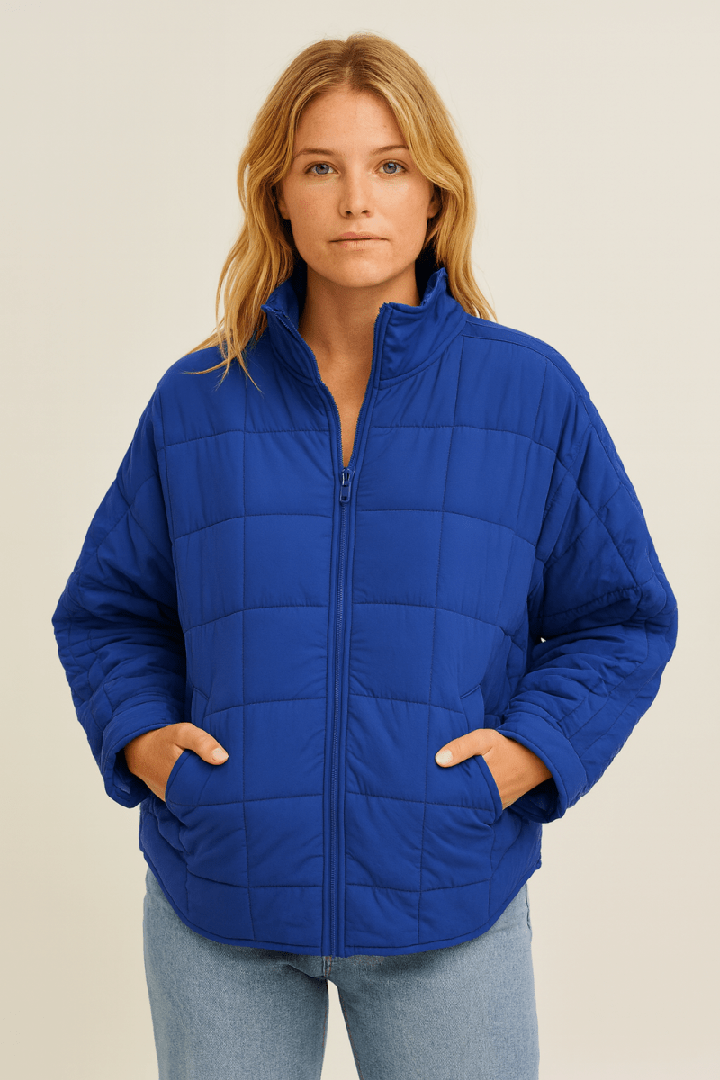 April – Lightweight Compact Zip Puffer Jacket